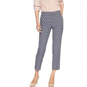 Banana Republic Avery Crop Ankle Patterned Pants Size 8P Work Career